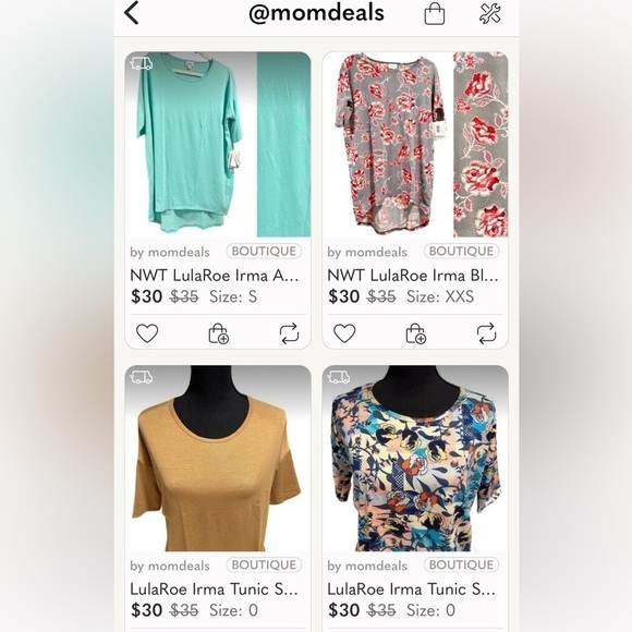 LulaRoe Irma Tunic Short Sleeve Rose Soft Light Blue White Red XXS-XS 00-0 - Picture 11 of 13